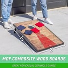 Gosports Classic Outdoor Cornhole Game Set With Rustic Wood Finish 8 Bean Bags