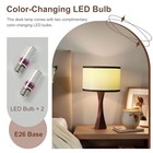 Boho Table Lamps For Bedrooms Set Of 2-13  Wooden Spiral Base   Dark Wood Color