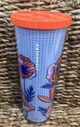 2017 Starbucks Poppy Floral Flower Cold Cup Tumbler W lid Venti 24oz New W tags 