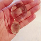 Vintage Clear Glass Vintage Mcm Etched Leaf Motif Decanter Bottle Stopper Only