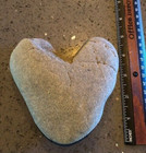 Large Heart Shaped Beach Rock Ocean Smoothed About 5   X 5  - Free Shipping