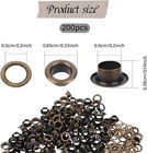 200 Sets 3 16   5 Mm  Eyelets Grommet Kit  Metal Eyelets With Washers For Fabric