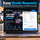 Custom Print Shop Website With Quote Form   Artwork Upload Usb