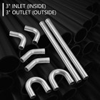 Lcgp 3 Inch Diy Custom Exhaust Pipe Mild Steel Elbow Straight Pipe U-shaped Pipe