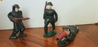 1930 s Barclay Manoil Gattling Gunner  Soldier    Marching Soldier Winter Wear