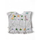 Vintage 100  Cotton Soft Baby Bib Fringe Pullover Towel Western Safari Whimsical