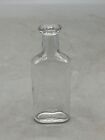 Vintage Glass Bottle Clear Rectangle Shaped Apothecary Medicine Container Read