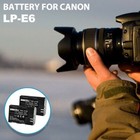 2x Lp-e6 Battery  Dual Charger For Canon Eos 60d 70d 80d 90d 6d 7d 5ds