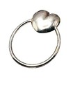 Vintage Sterling Silver Puffy Heart Krysallis Baby Rattle Teething Ring 15g