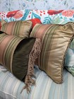 Croscill Vintage Set Of 3 Carrington Stripe Boudoir Throw Pillows