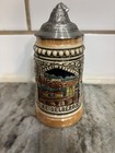 Vintage Beer Stein Mug- With Pewter Lid - 5 In Tall- Germany Mark- Heidelberg