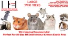 Large 2-story Guinea Pig Ferret Chinchilla Bunny Mouse Hammock 1 2-inch Bar Cage