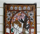 Tiffany Styl Alphonse Mucha Art Stained Glass Window Panel Evening Contemplation