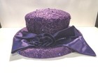 Swan Hat New York Purple Church Derby Hat Lace   Large Bow