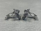 Contemporary Figural Alligator Crocodile White Gold Plated Cuff Links