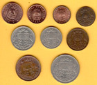 Lot Of 9 Coins Latvia 1  2  5  10  20  50 Santimi 1922-2014 Lettland Baltic 3024