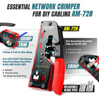 Rj45 Crimping Tool Kit Cat5e Cat6 Cat7 Network Cable Tester Stripper Punch