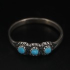 Vtg Sterling Silver - Navajo Bell Trading Post Turquoise Ring Size 5 5 - 1g