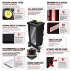 Square Launch Monitor Case W  Steel Reinforcement And Padding - Power Shield