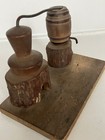Vtg Primitive Handmade Country Wood Folk Art   Alcohol Moonshine Still