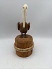 Resin And Wooden Pelican Statue 8 25   
