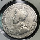 1934 Canada 25 Cents Quarter George V Silver Coin Ungraded