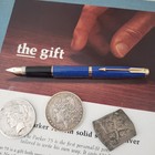80 s First Parker 75 With Lapis Lazuli   Gold Trim And 14k Golf Xf Nib New