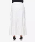 White Mark Women s Plus Sz Skirt 2x Size Tiered Maxi
