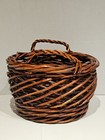 Rustic Woven Willow Basket Decorative Storage Handle Vintage Farmhouse Decor