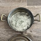 Vintage Copper Metal Hammered 6 5 Inch Pot With Lid 6 5   