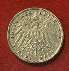 Saxony Albertine 1913 E 3 Mark Silver Coin Km 1267 T6700