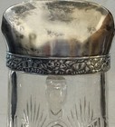 Stunning  Antique Silver Colored Collar Spout Cut Crystal Glass Pitcher Ewer 12   