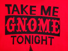 Ugly Christmas Sweater Men s Small Red Black Adult Holiday Take Me Gnome Tonight