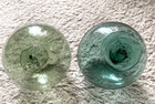 2-piece Set Of Mini Japanese Antique Glass Fishing Floats                       Marks