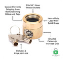 The Faucetlock   Heavy Duty Brass Construction   Prevents Water Theft   Secures