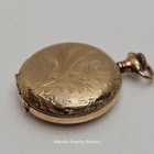 Antique Waltham 15 Jewels Hunter Case Pocket Watch Gold Plated Engraved For Part