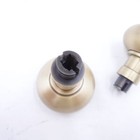 2x Solid Heavy Cast Round Antique Brass Door Knobs 2-1 16  D  Knobs Only