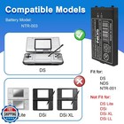 Royeueu Ntr-003 For Nintendo Ds Battery Replacement - Ntr003 Compatible With 