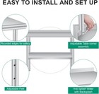 60 x24  Stainless Steel Prep Table Work Table With Backsplash   Adjustable Shelf