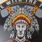 Vintage Indian Motorcycle Sign - Porcelain Ride Tribe Gas Station Sign