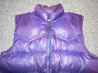 Pack-in Vtg 80 s Purple Nylon Shell Mens Large Goose Down Puffy Vest          