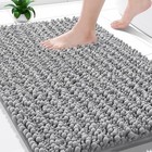 Bathroom Rugs Non-slip Washable     Extra Soft   Absorbent 24  X 17  Grey