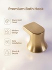 Modern Single Robe Hook Or Towel Hanger For Kitchen Or Bathroom  Brushed Nickel