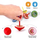 Wodi Wooden Spinning Tops  17 Pcs Wood Novelty Gyroscopes  Kids Handmade Pain   