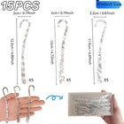 15 Pack Metal Bookmark - Silver Metal Bookmark Hairpin Hook Carved Antique Vi   