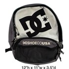 Dc Shoe Co Usa Mini Backpack White Gray Blue Interior Zipper Bag Skateboard Vtg