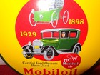 11 3 4 In Ford Owners Use Mobiloil Adv  Sign Heavy Die Cut Metal Porcelain S-231