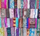 Very Rare Lot Antique Vintage Sari Lace Edging Ribbon 50 Pcs Embroidered Ds113
