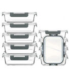 P g Glass Food Storage Containers With Airtight Lids Microwave Safe Set Of 20