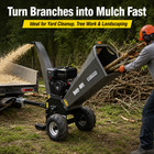 Wood Chipper Shredder Max 6  Dia 420cc 15hp Engine 1 85 Tank Heavy Duty tow Bar